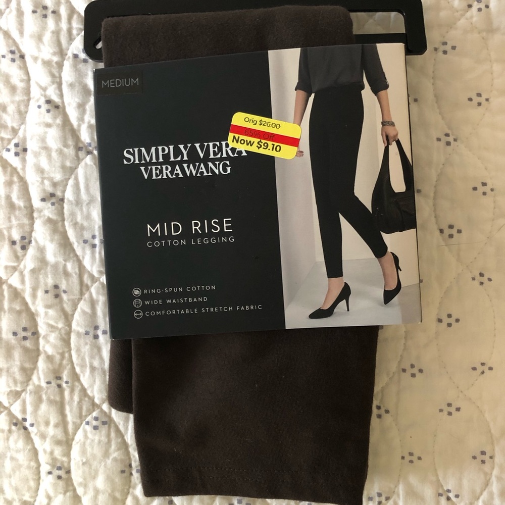 Simply Vera Vera Wang Mid-rise Leggings in Brown